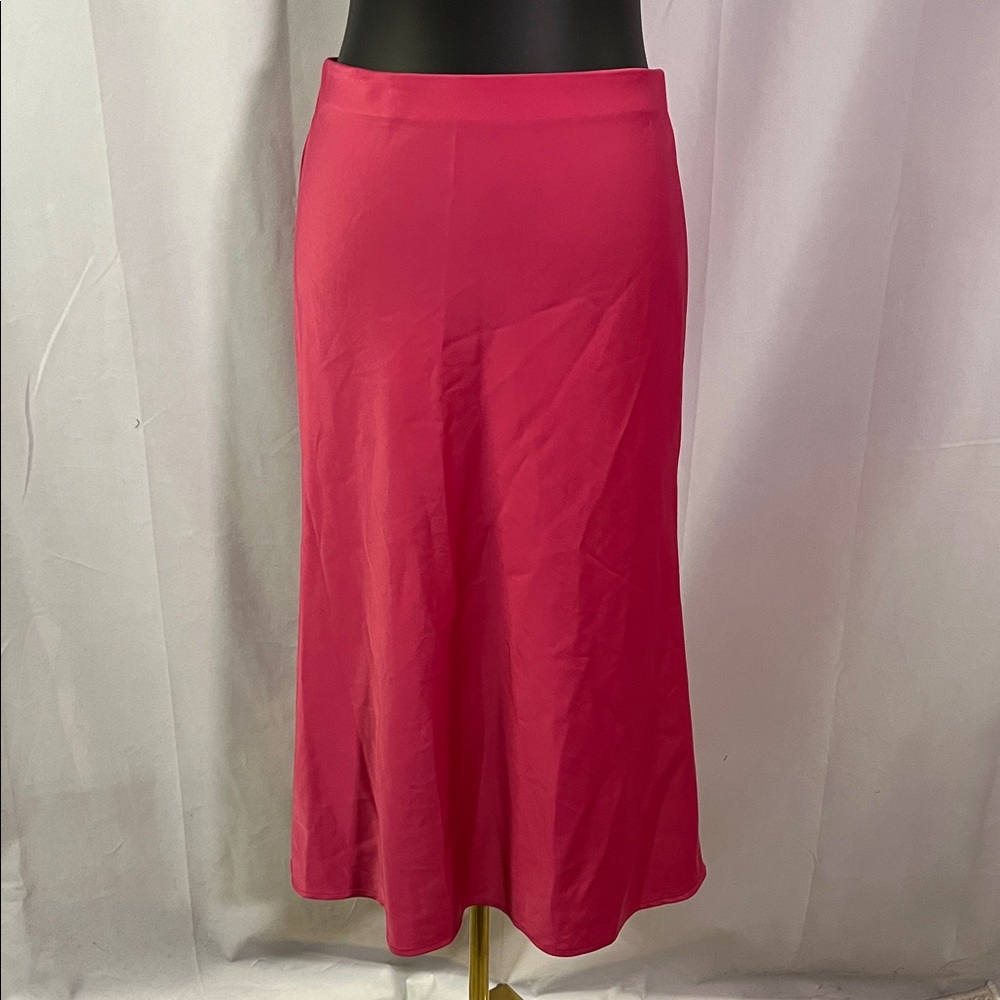 Rachel Zoe Pink Satin Midi Skirt - Picture 2 of 15